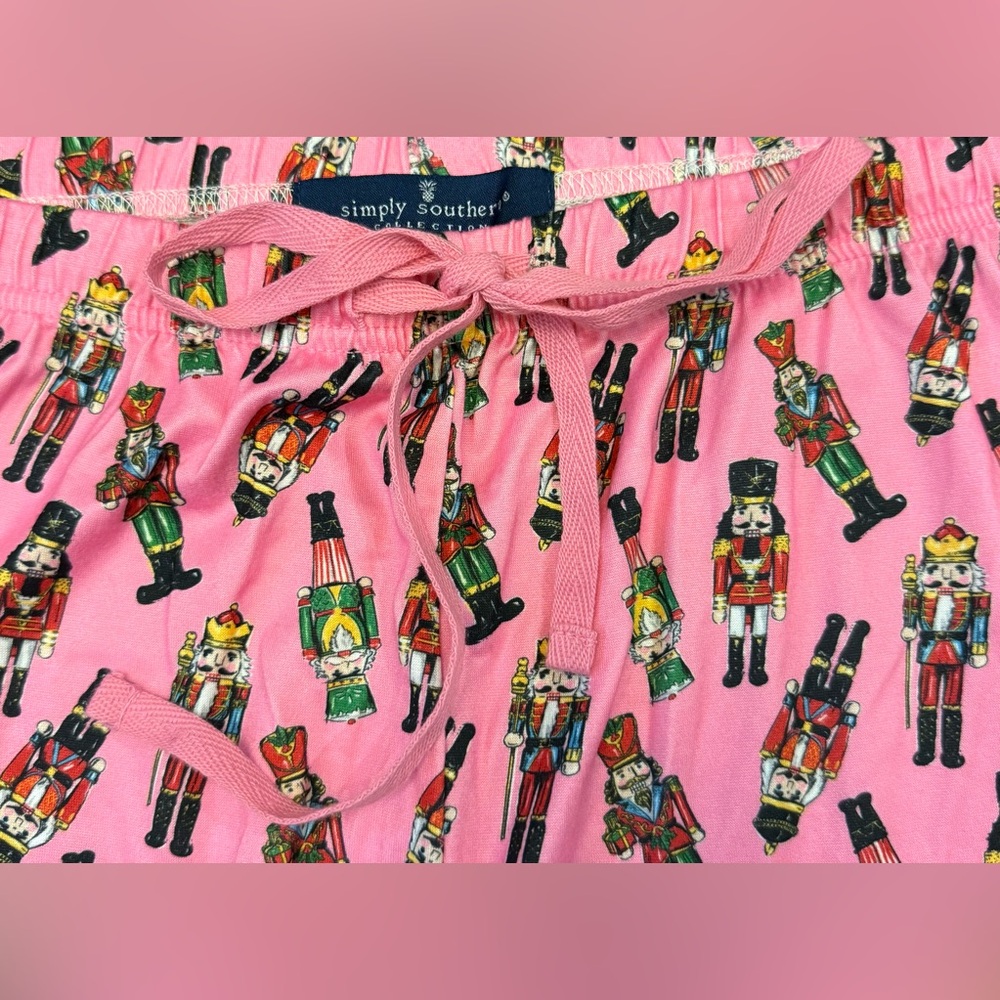 Simply Southern Pink Christmas Nutcracker Pajama Set - Picture 5 of 8